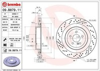 2X Bremsscheibe Hinten Brembo 09B87911 FÜR Mercedes Bremsscheiben Scheibenbremse