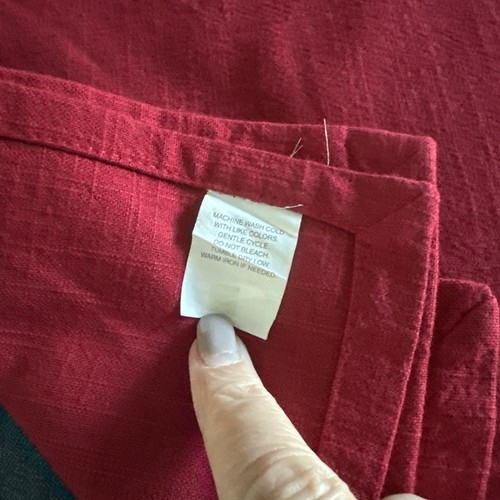 Pier 1 Imports Set di 4 tovaglioli in cotone rosso - Foto 3 di 3