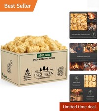 200 Natural Wood Firelighters: Non-Toxic BBQ Starters with 10-Minute Burn Time 0.10 per lighter