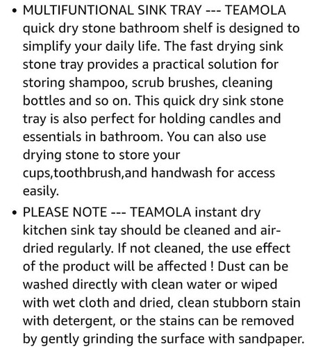 Quick Drying Stone Shower Caddy, 2 Pack Water Absorbent Diatomite Tray - Picture 11 of 11