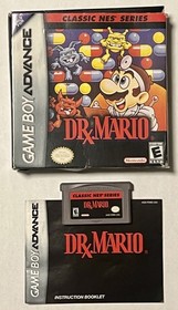 Dr. Mario Classic NES Series Nintendo Game Boy Advance 2004 Game Box Book Tested