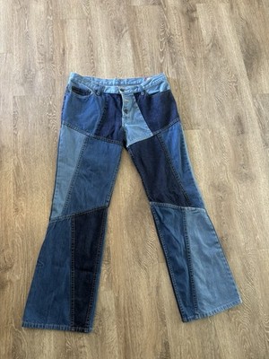 Levi's Red Tab Patchwork Flared Geometric Denim Jeans Women. NO SIZE! See Pic!  