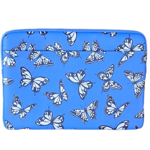 Kate Spade Blue with Butterfly Theme Laptop Sleeve with Tag NWOT EXCELLENT - 第 2/5 張圖片