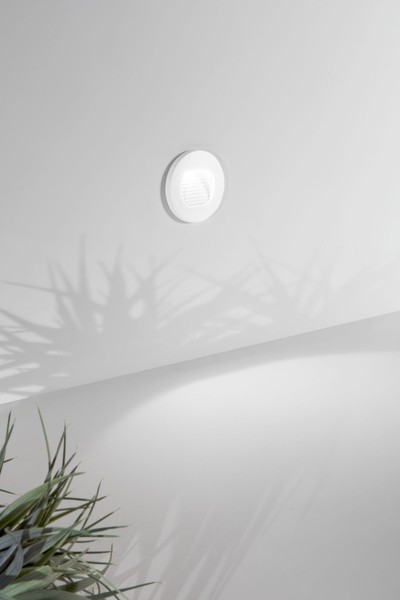 LED Einbauleuchte AußEn Weiß Glas Aluminium IP65 B:10 Cm 3000 K Terrasse-image