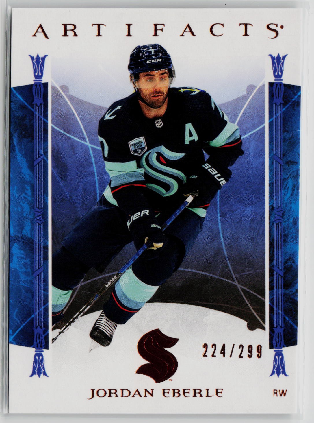 Jordan Eberle #/299 - 2022-23 Upper Deck Artifacts Copper #9 Seattle Kraken