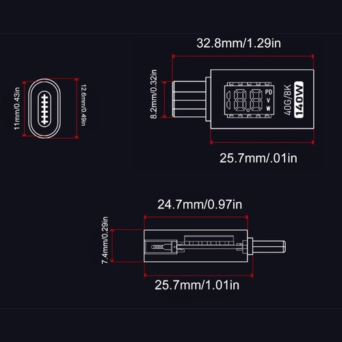 USB C Adapters USB C Charging Extension with LED Indicator Data Transfer - Picture 8 of 8