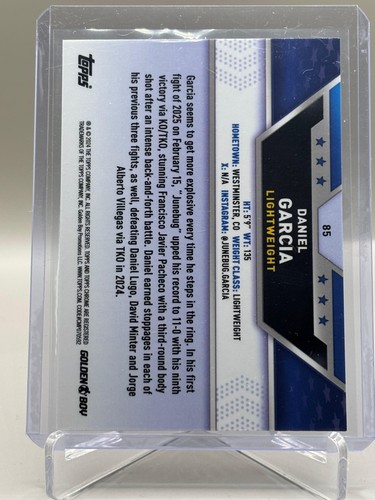 Daniel Garcia 2024 Topps Chrome Boxing #85 Blue Refractor #/125 - Picture 2 of 2