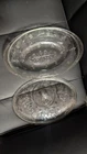 Vintage Anchor Hocking SAVANNAH Floral Glass Oval 2 Qt Casserole Dish with Lid