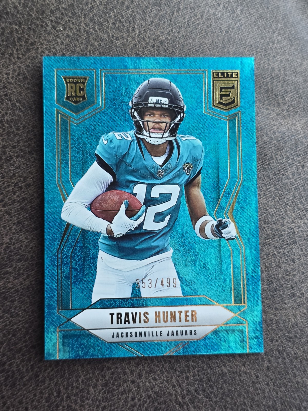 2025 Panini Donruss Elite Rookies Teal Matrix 499 Travis Hunter #114 1
