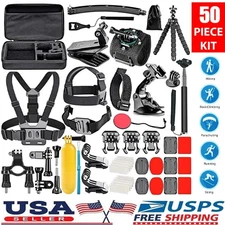 50-in-1 Action Camera Accessory Kit for Gopro Hero 13 12 11 10 9 + Dive Case US