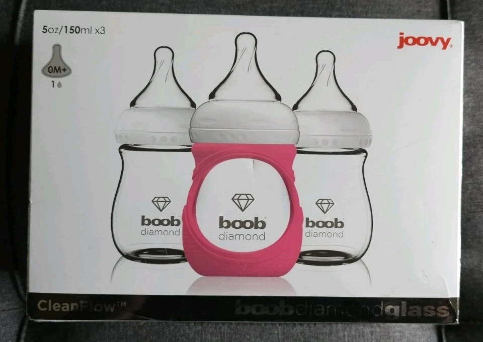 Joovy Boob Diamond 5oz Glass Bottles