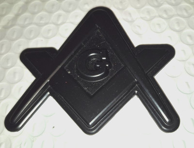 Free and Accepted Masons 3D Car Auto Emblem- Durable ABS Plastic - Black NEW