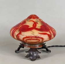 Charles Schneider: French Art Deco Night Lamp Spirales - Le Verre Francais 1920s