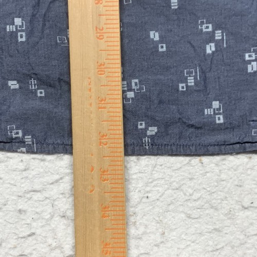 Tommy Bahama Shirt Mens 2XLT Blue Geometric Button Down Long Sleeve Cotton Silk - Picture 10 of 12