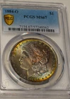 1884-O PCGS MS67 Morgan Silver Dollar Toned Gem