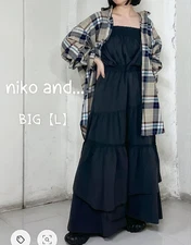 niko and... ビエラレピアチェックシャツ BIGサイズ ベージュ