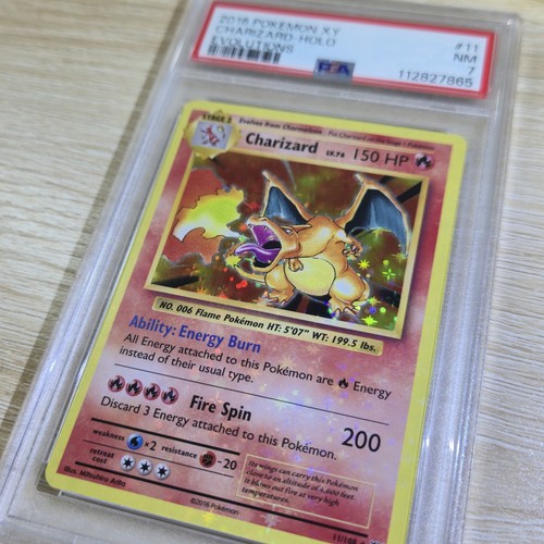 PSA 7 HEAVY HOLO BLEED ERROR Charizard 11/108 XY Evolutions Pokemon Card