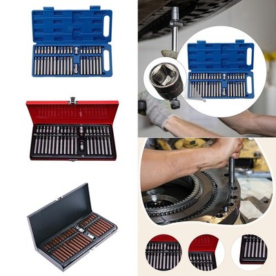 40 Stück Hex Sockets Bit Set Werkzeug Satz mit Spline Bits 12 Punkt Metric Bits