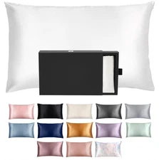 Funda de Almohada Seda 100% Natural 22 Momme para Cabello y Piel Tamaño Estándar