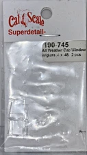 Cal-Scale 190-745 HO Scale Diesel Locomotive All Weather Cab Window w/Glass .40