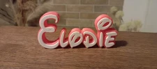 ELODIE PERSONALIZE DISNEY NAME PLATE SIGN CUSTOM DOOR TAG FONT WALL BEDROOM PINK