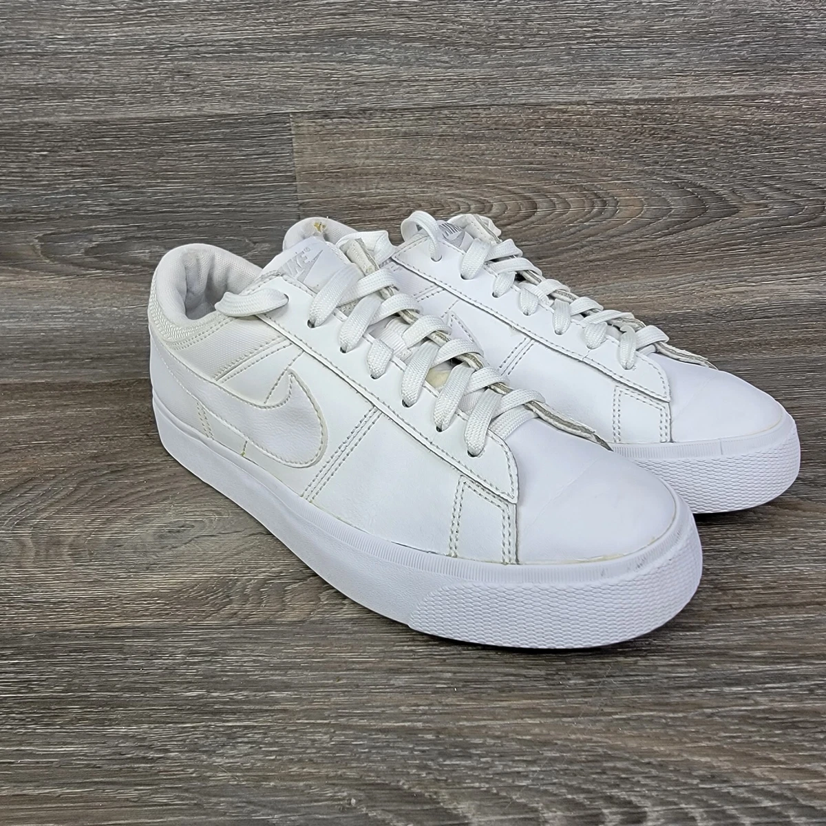 Nike Match Supreme Leather Sneakers men's 6.5 White Inmate Prison Shoes Wmn 8