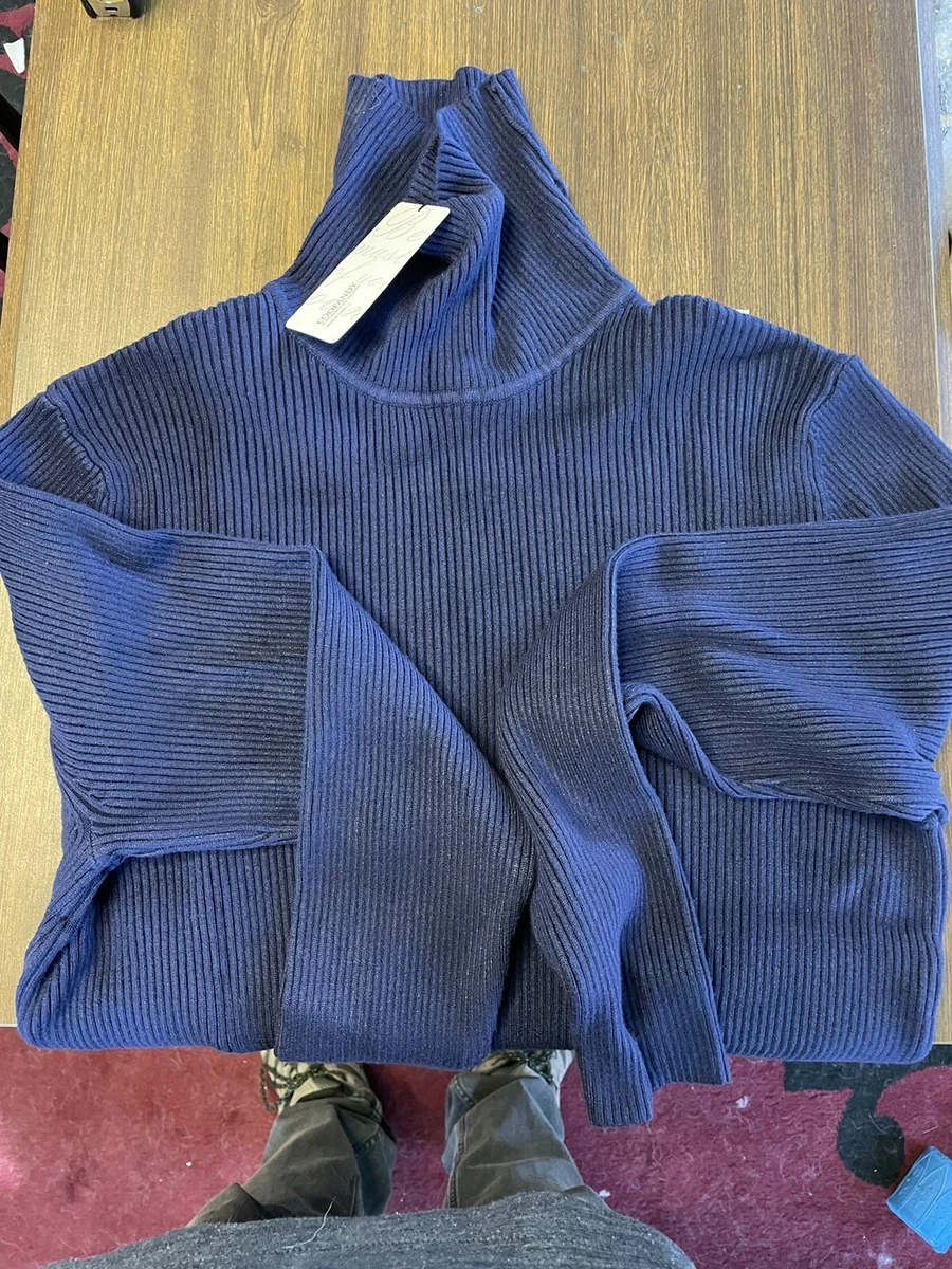 COOFANDY Mens Ribbed Fit Knitted Pullover Turtleneck Sweater