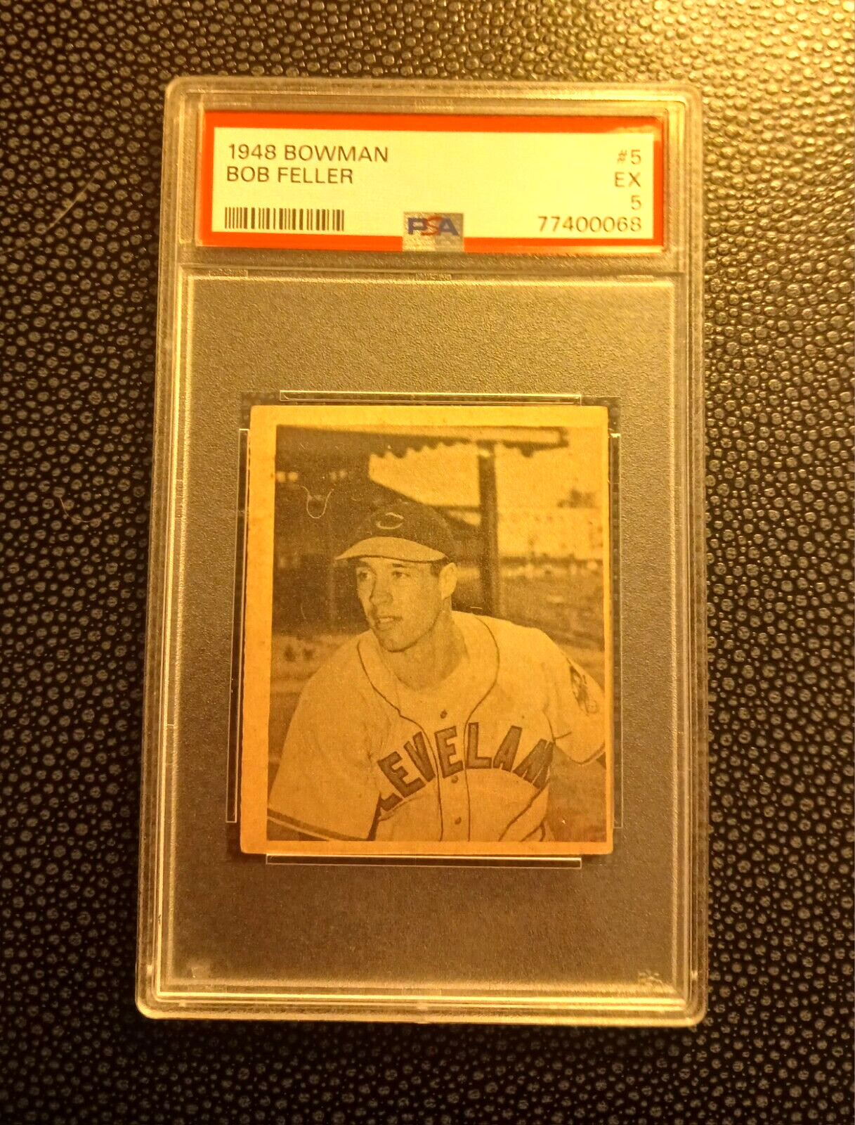 1948 BOWMAN #5 BOB FELLER PSA 5 EX  INDIANS HOF