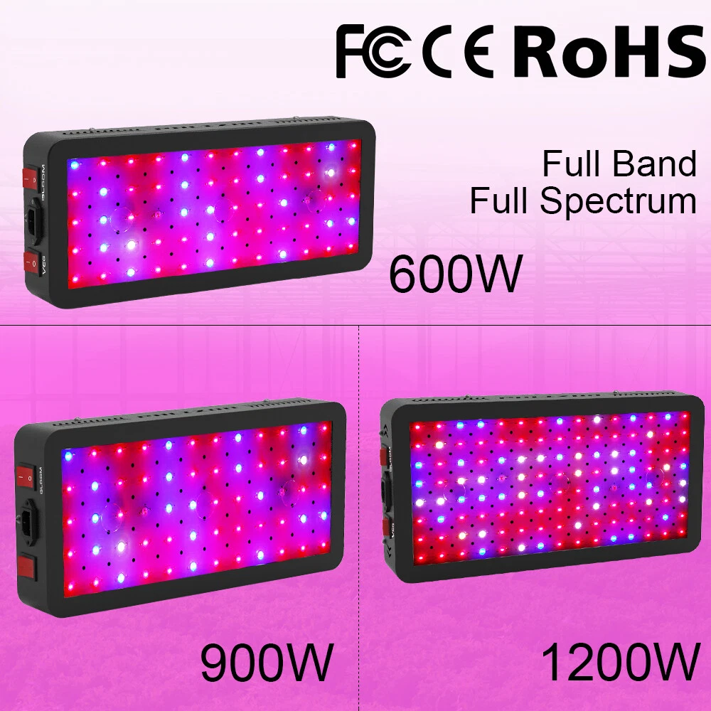 600W 1200W Full Spectrum Plant LED UV Grow Light Veg Lamp For Indoor Hydroponic