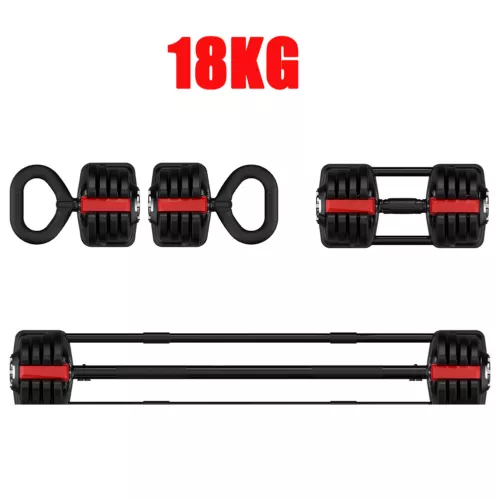3in1 Kurzhantel & Langhantel Set Gewichte Hantelstangen Verstellbare Hanteln - Bild 21 von 32