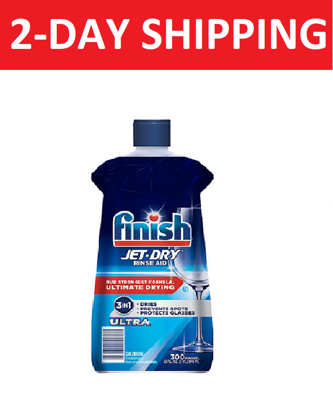 Finish JetDry Ultra Rinse Aid, Dishwasher Rinse & Drying Agent (32 fl