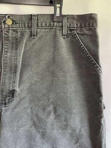 Vintage Carhartt Carpenter Shorts USA Union Made Black Men's Size 42 Tag 44 B2 - Picture 3 of 15