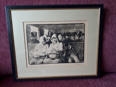 Honoré DAUMIER (1808-1879) Le wagon de troisieme classe 1864 Druck Print Posthum