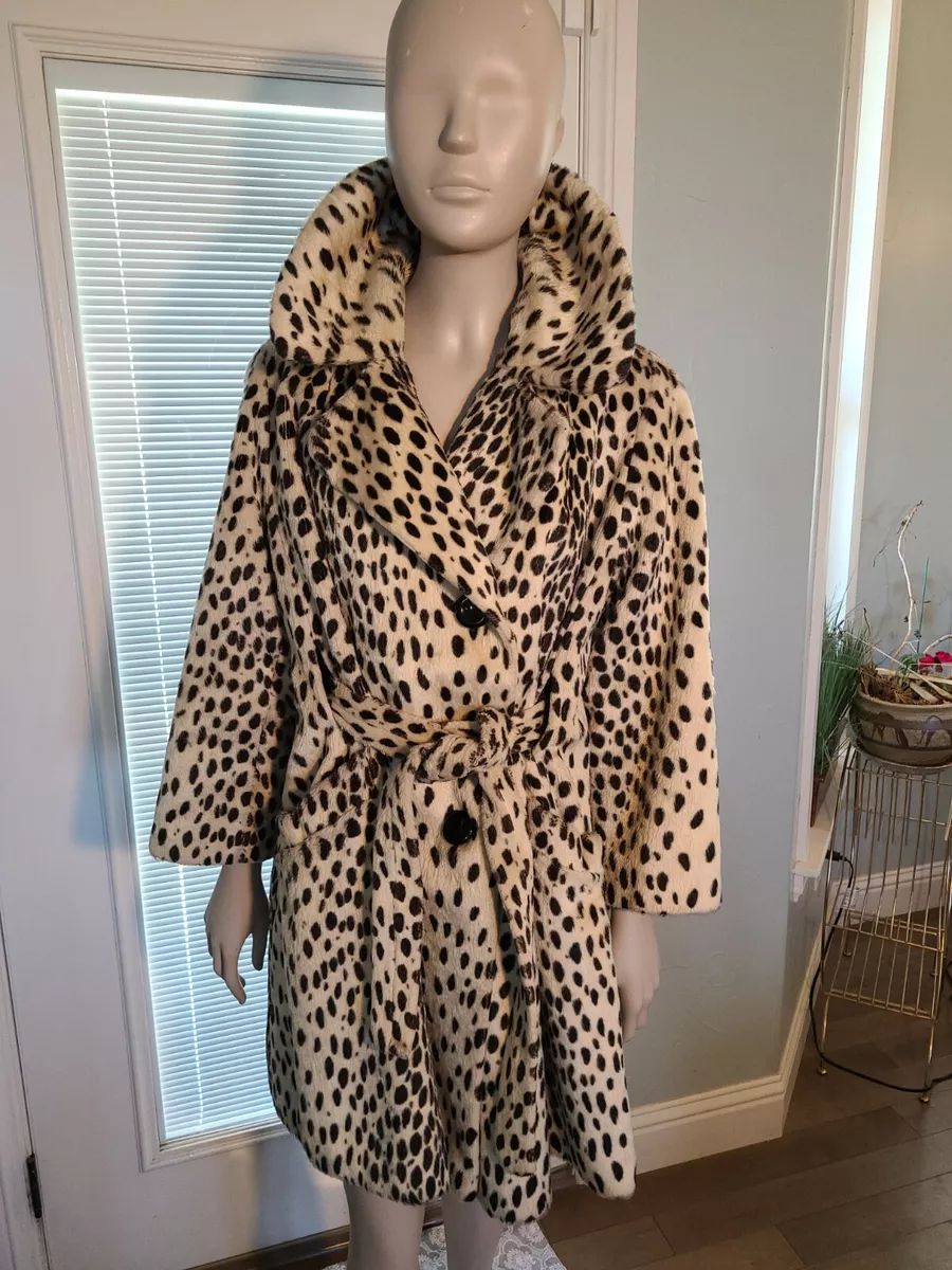 france vintage leopard fur coat.