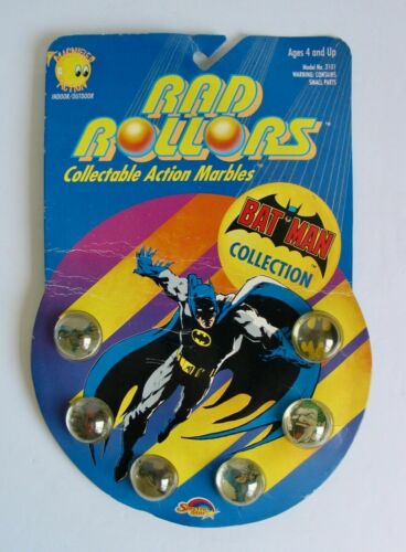 Vintage 1990 Batman Bad Rollers Marbles Sealed Pack DC Comics Comic Book NWT NOS - Picture 1 of 4