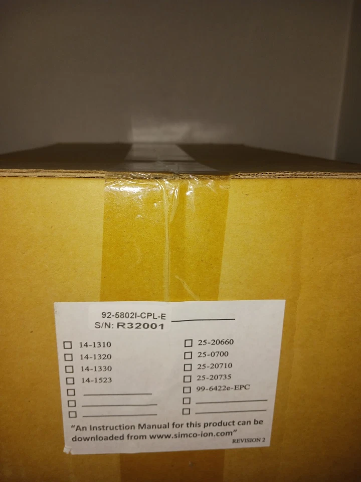 SOPLADOR DE IONES DE ENTORNO CRÍTICO SIMCO-ION 5802i 92-5802i-cpl-e S/N R32001 ¡NUEVO EN CAJA! Foto 2 de 4