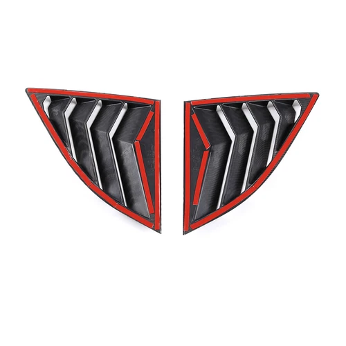 For Toyota Supra A90 A91 2019-25 ABS Black/Carbon Rear Window Louver Cover Trims - Foto 11 di 17