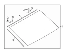 79700-4RA1A Nissan Glass-back wind 797004RA1A, New Genuine OEM Part