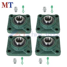 4 Pieces UCF205-16 Solid Base Pillow Block Flange Bearing 4 Bolt 1" Bore