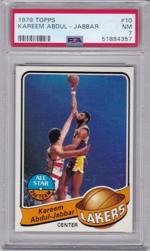1979 Topps #10 KAREEM ABDUL - JABBAR (HOF) PSA 7 NM Los Angeles LAKERS / UCLA 