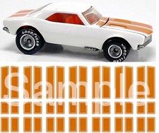 Orange Racing Stripes 1/64 water-slide decals tribute to the 95' 67 Camaro TH