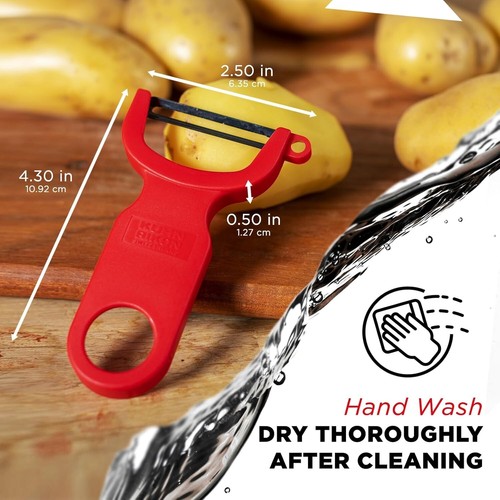 Kuhn Rikon Original Swiss Peeler 3-Pack Red/Green/Yellow - Picture 5 of 7