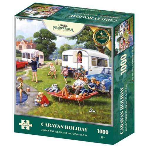 Caravan Holiday Jigsaw Puzzle by Kevin Walsh Nostalgia Collection 1000 Piece - Picture 1 of 3
