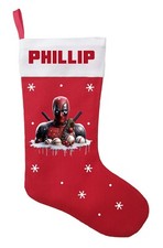 Deadpool Christmas Stocking, Custom Deadpool Stocking, Deadpool Christmas Gift
