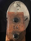 vintage tooled belt and silver buckle with large stone 34" from movie set — photo 3