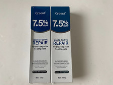 Lot of 2 Tubes Croent 7.5 nHAP White Tooth Repair Hydroxyapatite Toothpaste NEW