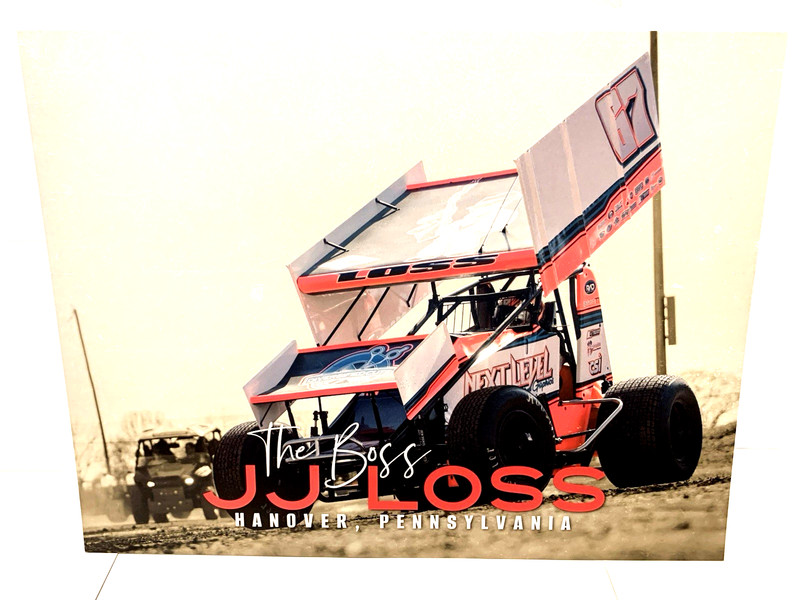 2024 JJ "THE BOSS" LOSS #67 PA POSSE 410 WINGED SPRINT CAR POSTCARD