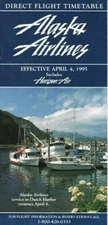Alaska Airlines timetable 1995/04/04 - direct flights