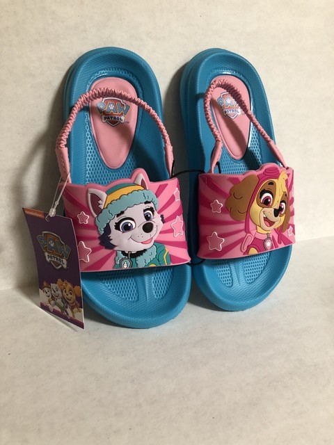 paw patrol slide sandals