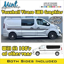 LWB VAUXHALL VIVARO Camper MOTORHOME Stripes Decals Stickers Van Graphics 112